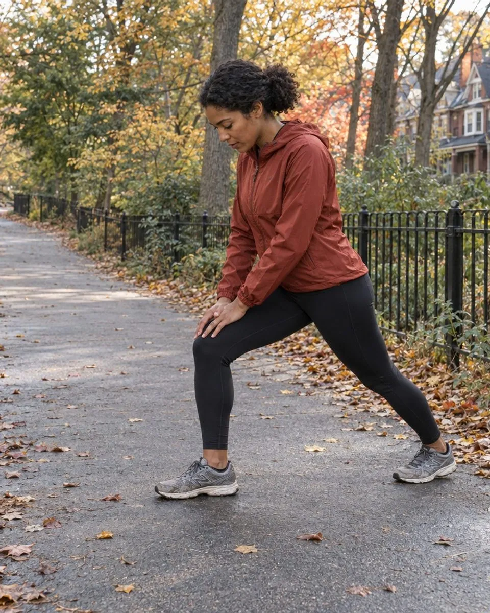 A physiotherapist watches a patient perform a controlled movement assessment